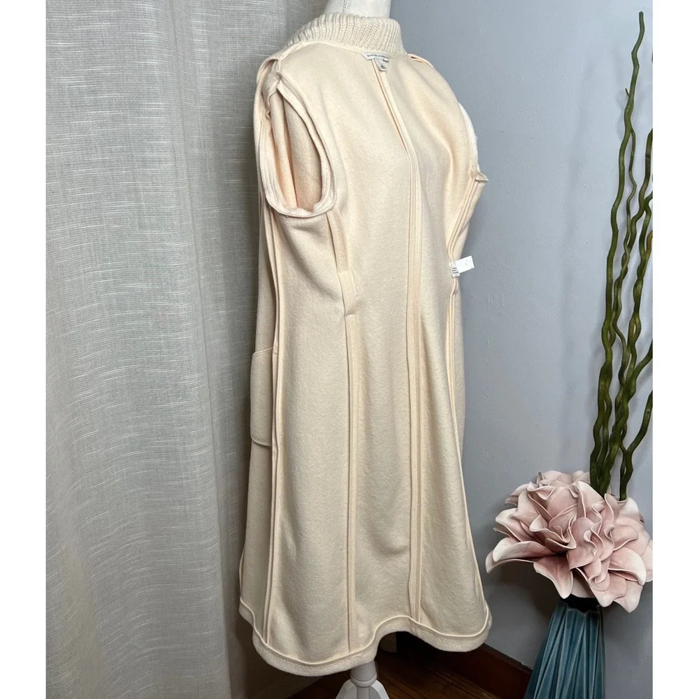 Banana Republic Wool Coat Jacket Wrap Shawl Belted Cream Ivory Womens Size Small